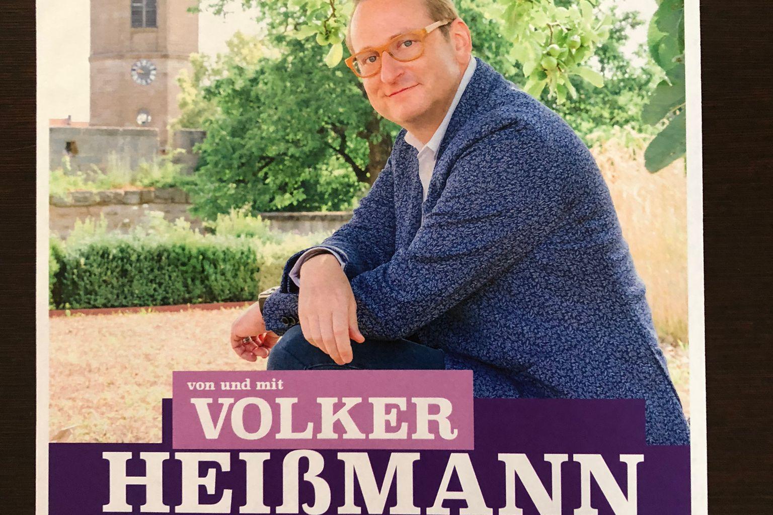 Werbeplatkat für Konzert von Volker Heißmann