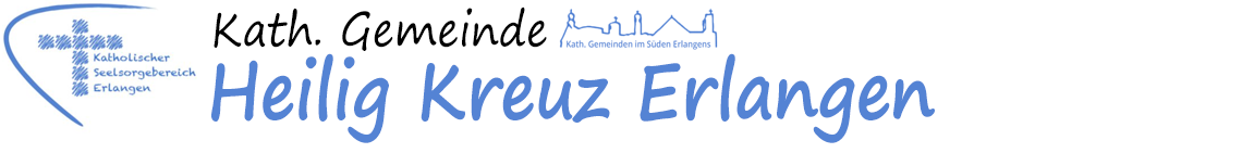 Schriftzug im Kopf der Homepage Heilig Kreuz Erlangen