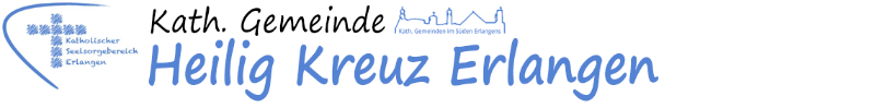 Schriftzug im Kopf der Homepage Heilig Kreuz Erlangen